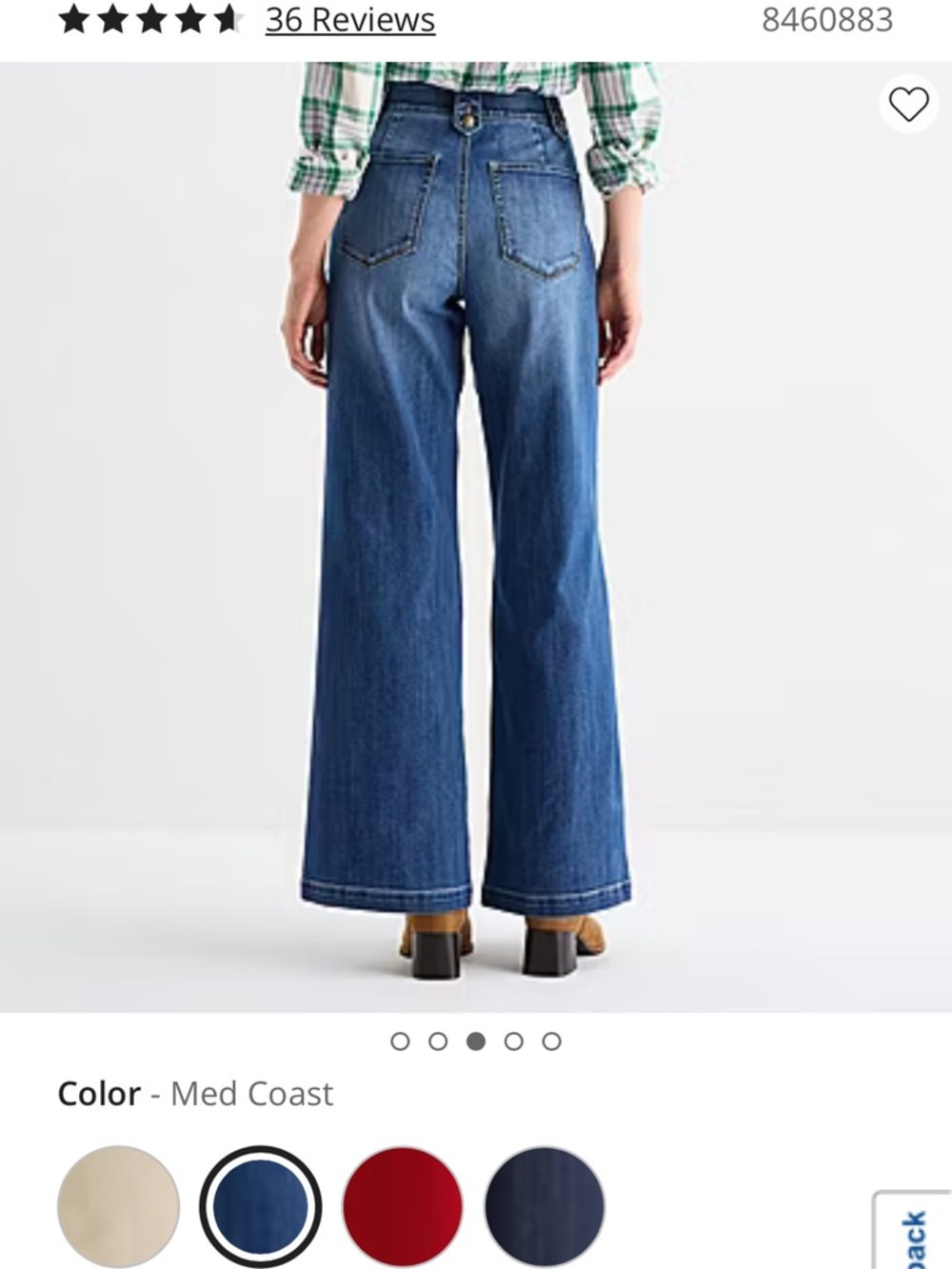 St. John's Bay High-Rise Wide-Leg Jeans NWT Size 14 Stretch Tummy Control Fabric - Picture 3 of 12